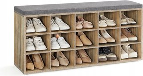 Cipősszekrény Songmics ülőfelülettel 105 x 48 x 30 cm barna árnyalatok