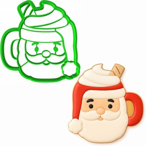 Karácsonyi Mézeskalács Forma Karácsonyra Mikulás Bögre 8cm