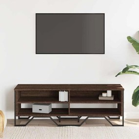 barna tölgy színű szerelt fa TV-szekrény 122 x 34 x 41 cm