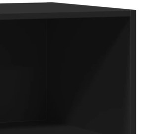 fekete szerelt fa ruhásszekrény 77 x 48 x 102 cm