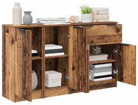 Széf fiókkal 3 pcs Öreg fa Faanyag