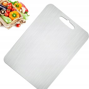 Rozsdamentes Acél Vágódeszka Kétoldalas 34 x 23 CM Egészséges