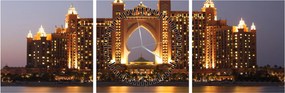 Kép egy épületról Dubajban (órával) (90x30 cm)