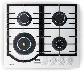 Klarstein Ignito gas cooktop 8 kW, cast iron supports, timer, temperature control