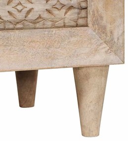 Magasfiú fiókkal polcokkal Fehér 60 x 33 x 100 cm tömör mangófa