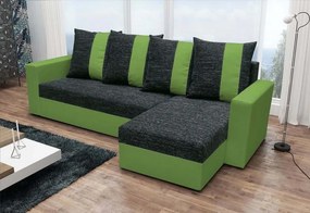 ágyazható sarokülő garnitúra GRASSA, 230x133, Kornet 10/Dolaro 12 piros