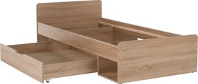 Egyszemélyes ágy 1S/90, sonoma tölgyfa, TEYO