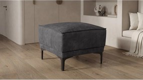 Antracitszürke bőrutánzat puff Copenhagen – Scandic