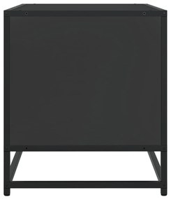 fekete szerelt fa és fém TV-szekrény 120,5x40x46 cm