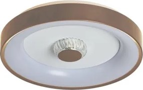 Searchlight 89735-38LT - LED fényerőszabályozható mennyezeti lámpa POLKA 24W/230V + 6W átmérő 38,5 cm barna