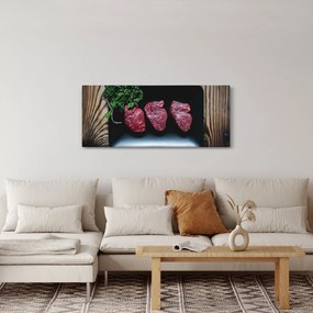 Hús képe egy tányéron (120x50 cm)