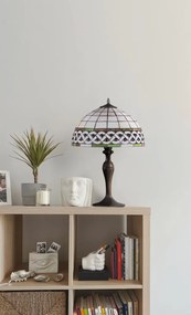 KAJA K-G162208 TIFANY Többszínű Színű Asztali Lámpa 1xE27 15W IP20