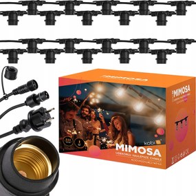 Kerti girland Kültéri Dekoratív Fényfüzér 20m 20x E27 LED-hez