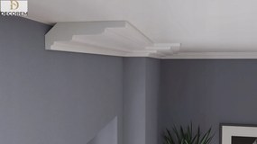 Mennyezeti díszléc DLSU14 4cm x 16cm párkány díszléc Xps Decorem