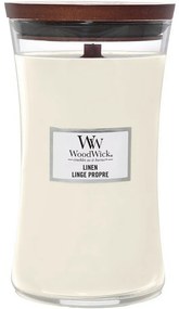 WoodWick Illatosító gyertya nagy Linen, 609 g