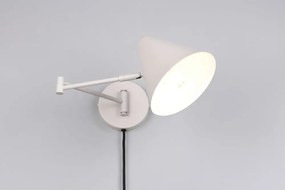 Elefántcsont színű konnektorhoz csatlakoztatható fali lámpa hajlítható szerkezettel ø 15 cm Cosima – Trio