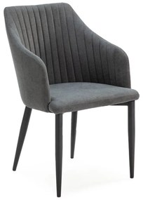 Sötétszürke kárpitozott étkezőfotel szett 2 db-os Nadi – Marckeric