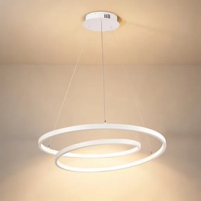 Brilagi-LED Dimmelhető kábelen függesztett csillár TWISTER LED/48W/230V átm. 50 cm fehér + távirányító