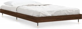 vidaXL barna tölgy színű szerelt fa ágykeret matrac nélkül 100x200 cm