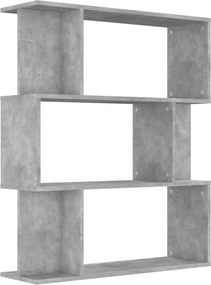 vidaXL betonszürke szerelt fa könyvszekrény/térelválasztó 80x24x96 cm