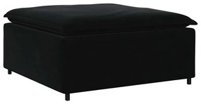 fekete moduláris kanapé lábzsámoly modul 100x100x48 cm