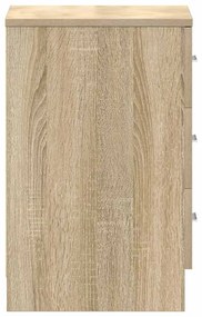 2 db sonoma tölgy szerelt fa éjjeliszekrény 38 x 35 x 56 cm