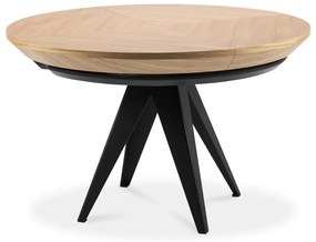 Magnus bővíthető étkezőasztal fekete fémlábakkal, ø 120 cm - Windsor & Co Sofas
