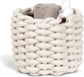 Textil tárolókosár ø 21x17 cm Peach Skin Round S – Bigso