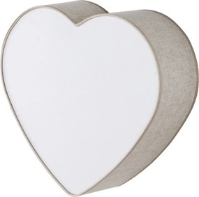 TK LIGHTING 757 HEART Ernyős Mennyezeti Lámpa Bézs, Fehér E27 IP20