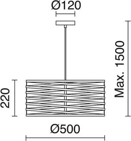 Novolux SIRA 687A-G05X1A-01 Függőlámpa 1x60W/E27 IP20