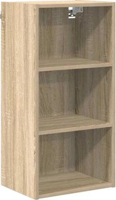 vidaXL Függő szekrény tárolóval Sonoma tölgy 40 x 29,5 x 80 cm Faanyag