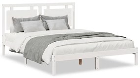 fehér tömör fa extra hosszú ágykeret matrac nélkül 140 x 210 cm