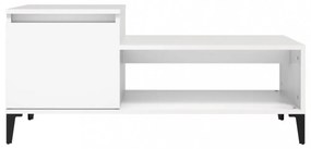 fehér szerelt fa dohányzóasztal 100 x 50 x 45 cm