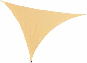 Szögletes napvitorla, 3,6 méteres, több típusban-háromszög alakú, polietilén, bézs