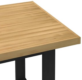 Étkezőasztal NOAIN U alakú lábak 160x90x75 cm tömör fa fenyőfa