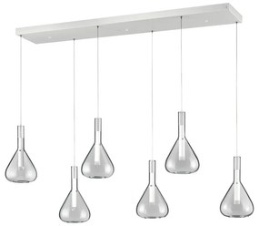 Fehér LED függőlámpa üveg búrával Cipera – CINQUE