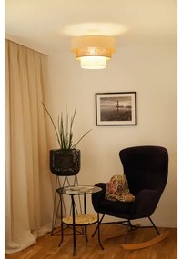 Brilagi DENVER LUNETA lógömb 1xE27/15W/230V, 45 cm, bézs/barna/krém