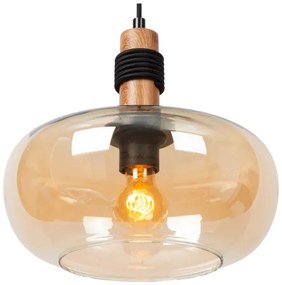 Lucide 45408/30/62 - Csillár zsinóron ILONA 1xE27/40W/230V átm. 30 cm fekete/bézs