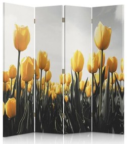 Gario Paraván Sárga tulipánok rétje Méret: 145 x 170 cm, Kivitelezés: Klasszikus paraván
