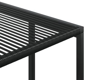 vidaXL 13 részes fekete polyrattan kerti étkezőgarnitúra