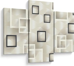 Geometriai absztrakt kép (90x60 cm)