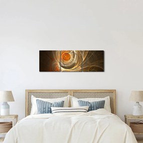Absztrakciós kép (órával) (90x30 cm)