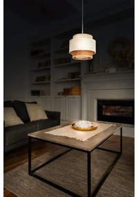 BOHO zsinóros függeszték 1xE27/60W/230V átm. 20 cm fehér/juta