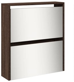barna tölgy 5 szintes cipőszekrény tükörrel 63 x 17 x 169,5 cm