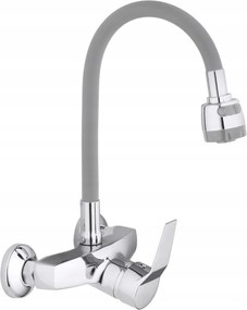 Konyhai Mosdó Csaptelep Flexibilis Szürke Kétfunkciós Csaptelep