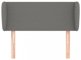 sötétszürke szövet fejtámla szárnyakkal 93x23x78/88 cm