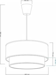 Brilagi- LED gyerek csillár zsinóron BOBO 1xE27/60W/230V átm.40 cm krém./rózsaszín./királyi.
