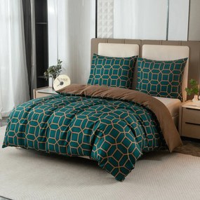 Mikroflanelové povlečení KERNAL zelené Ágyneműhuzat mérete: 70 x 80 cm | 140 x 200 cm