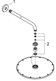GROHE 26066DC0 - RAINSHOWER COSMOPOLITAN 310 zuhanyrózsa, 380 mm, rozsdamentes acél