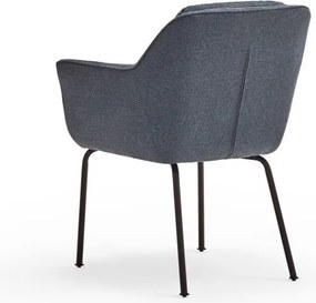 Kék kárpitozott karfás étkezőfotel Sadira – Teulat